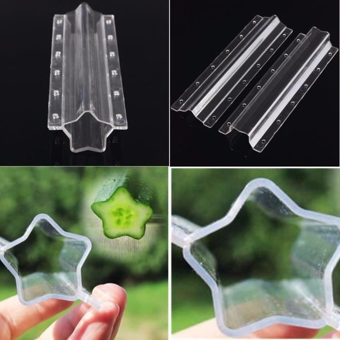Lot De 4 Moules à Concombre En Forme De Cœur Et D'étoile - Pour Jardinage Créatif - TopHomer