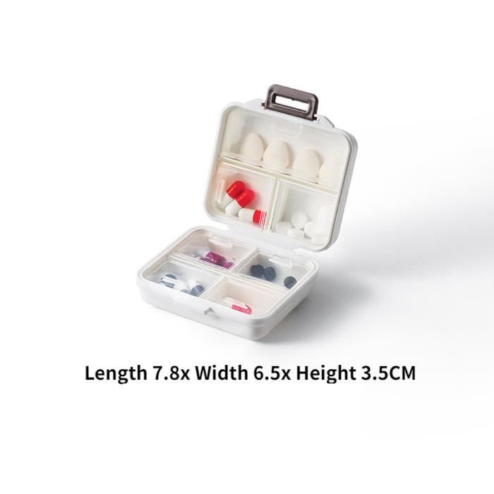 Mallette à Médicaments Avec Serrure - Boîte De Rangement Sécurisée + Mini Pilulier Portable Marron