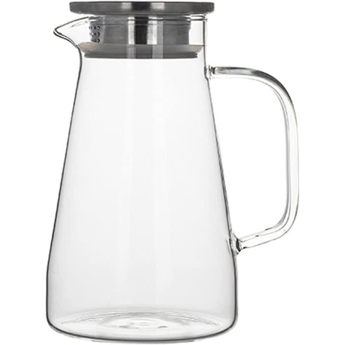 Pichet à Eau En Inox 1 Litre Avec Bec Verseur Et Garde-glace - Carafe Pour Eau Froide Ou Chaude - 4