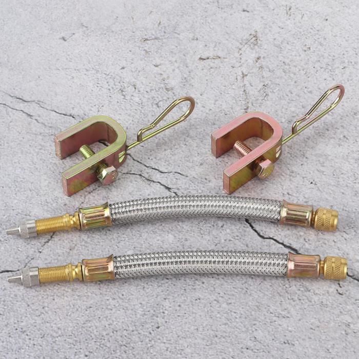 Tiziri 4PCS 12 Tiges de Valve de Pneu Tressées Double Valve de Pneu