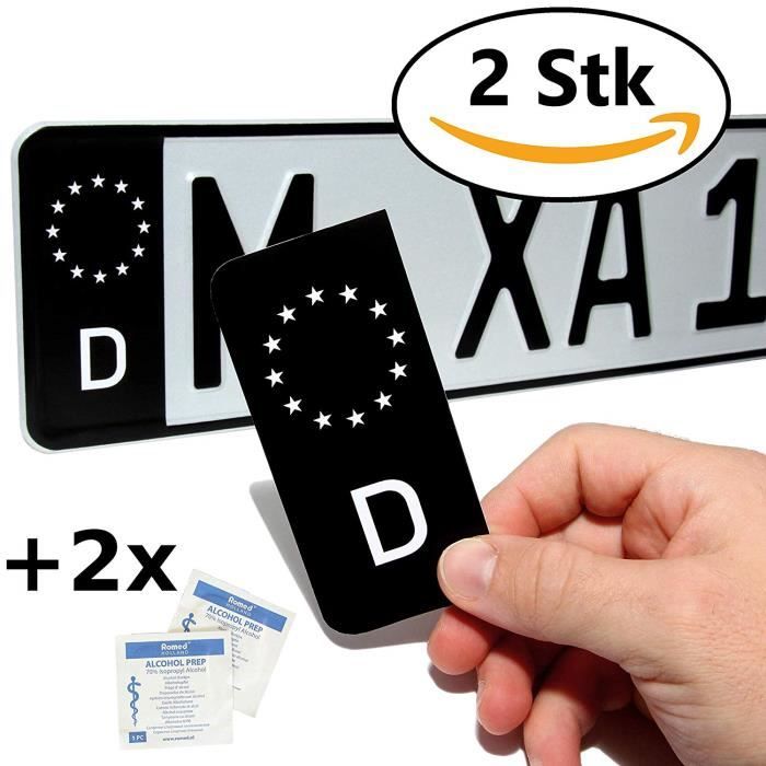 Lot De 4 Autocollants Plaque Immatriculation Région Camargue & F Europe - 45x100mm, Vinyle Haute Tenue - 7