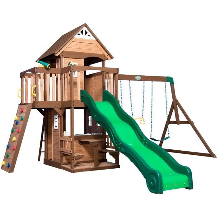 Backyard Discovery Mount Triumph aire de jeux en bois Avec balançoire