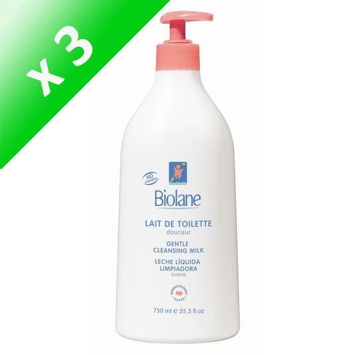 Lot de 3 - BIOLANE Lait de toilette douceur - 750 ml - Cdiscount  Puériculture & Eveil bébé