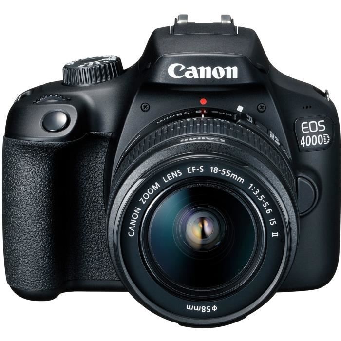 Appareil photo DSLR - Canon - 4000D - Objectif 18-55mm IS II - 18 MP - Blanc