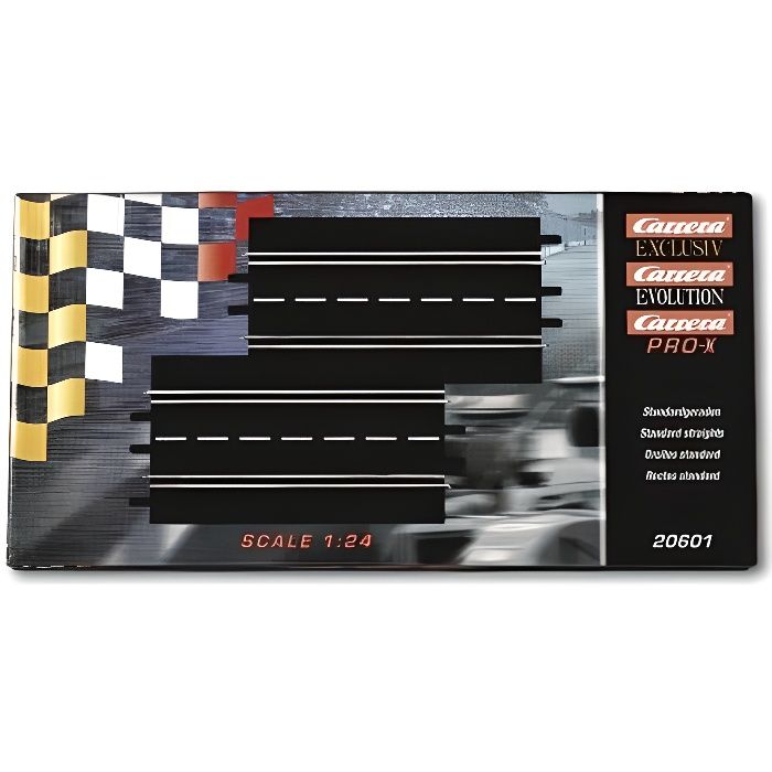 Carrera Lot De 2 Rails Droits 34,2 Cm - Extension Circuit Voiture Carrera GO!!! Et Digital 143