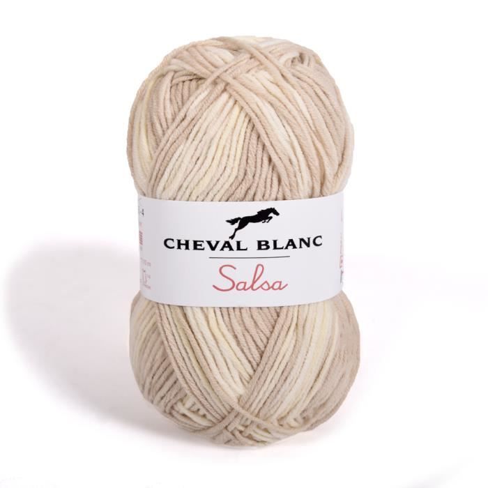 Laines Cheval Blanc - SALSA JACQUARD pelote de fil à tricoter été