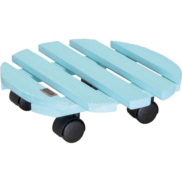 Wagner - Support Roulettes Pots De Fleurs Ø34cm - Bois Aulne Massif FSC - Capacité 100kg - Made In EU