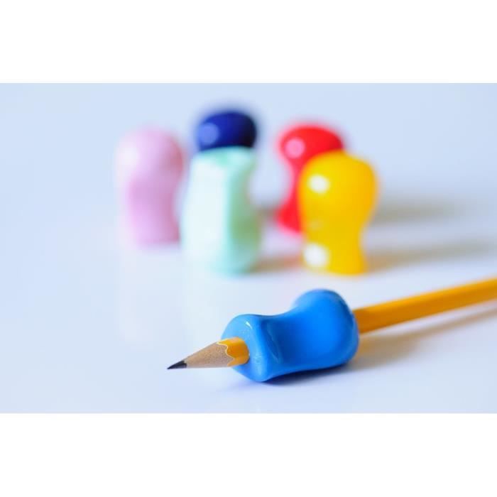 Grips pour crayon – Assortiment de 6 Pcs –Aide ergonomique à l’écriture pour les droitiers et les gauchers – Pour une écriture