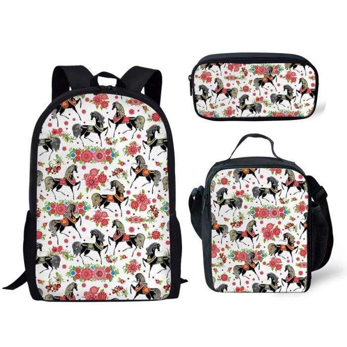 Cartable 3 En 1,Sac à Dos Enfant Scolair, Set De Sac Scolaire Garçon