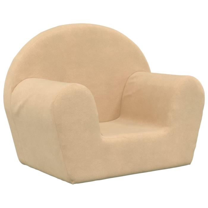 Knorrtoys 75034 Canapé Pour Enfant En Peluche Douce Beige - Siège Pliable Confortable Charge 30 Kg