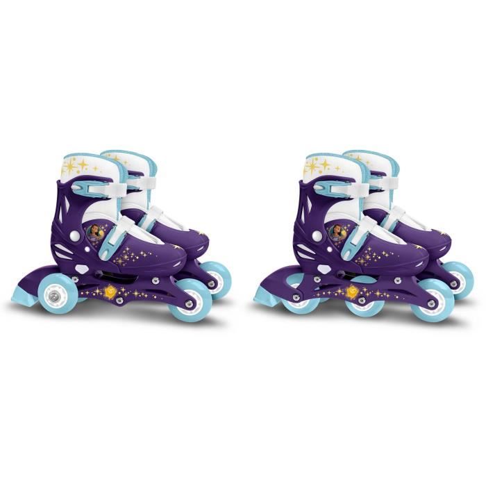 Patins en Ligne two in one - DISNEY - WISH - 3 Roues - Tri skate et Roller in lin - Ajustable taille