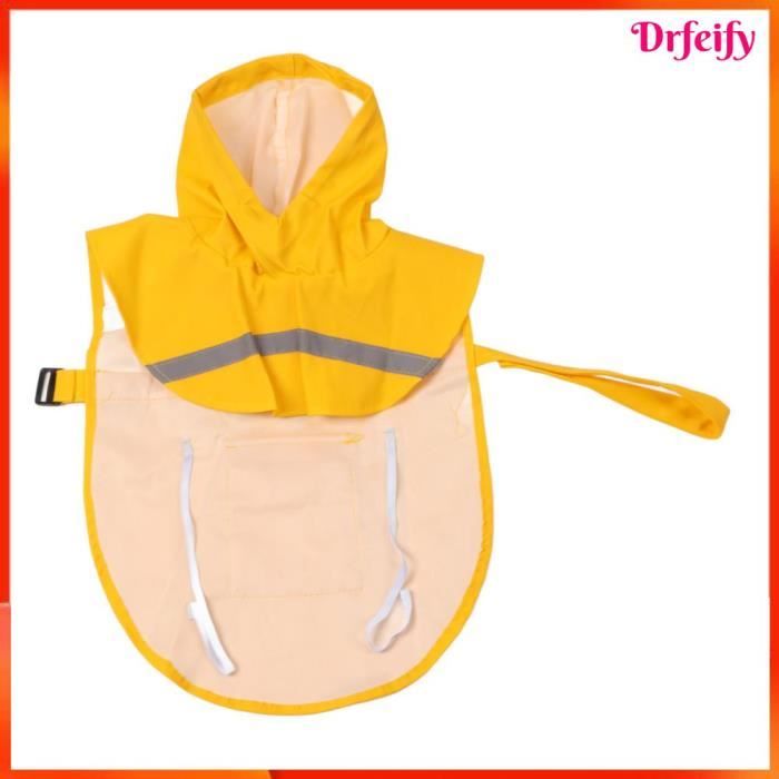 Comparer les prix de Manteau imperméable pour chien avec capuche, veste réfléchissante élégante pour chiens de taille moyenne à grande, idéal pour les