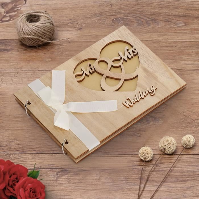 Zoyiancy Livre D'Or Mariage Cœurs En Bois 80 Pièces – Plaque Bois Personnalisable Pour Réception Et Fête Prénatale