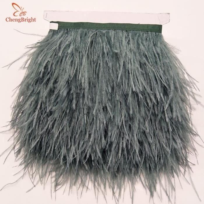 Garniture Costume Frange Plumes Autruche Avec Ruban Satin - 1,8 M Pour Déguisements Et Déco Déguisement Fête