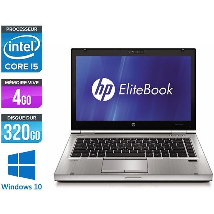 Pc portable HP 8470P - Core i5-3210M - 4Go - 320Go -Windows 10 - Hewlett packard