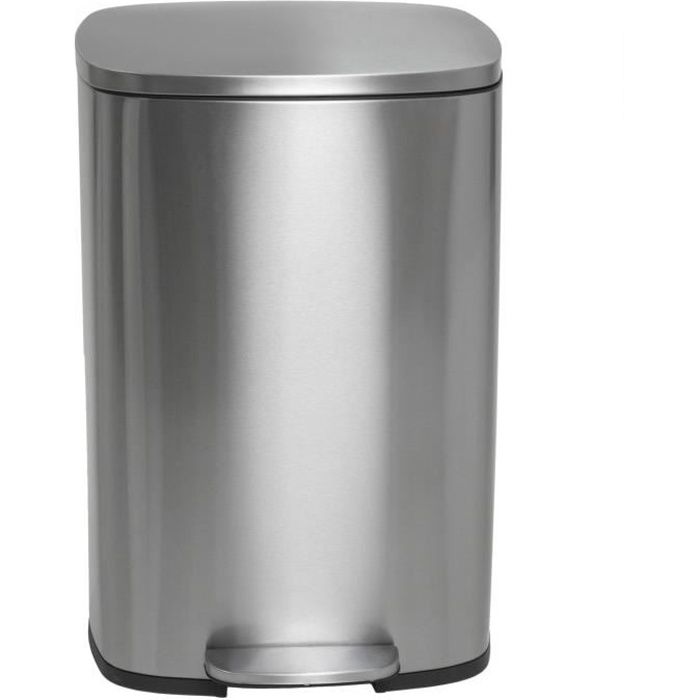 Poubelle de Cuisine à Pédale - ADMIRAL - 50 L - Argent - Kitchen Move