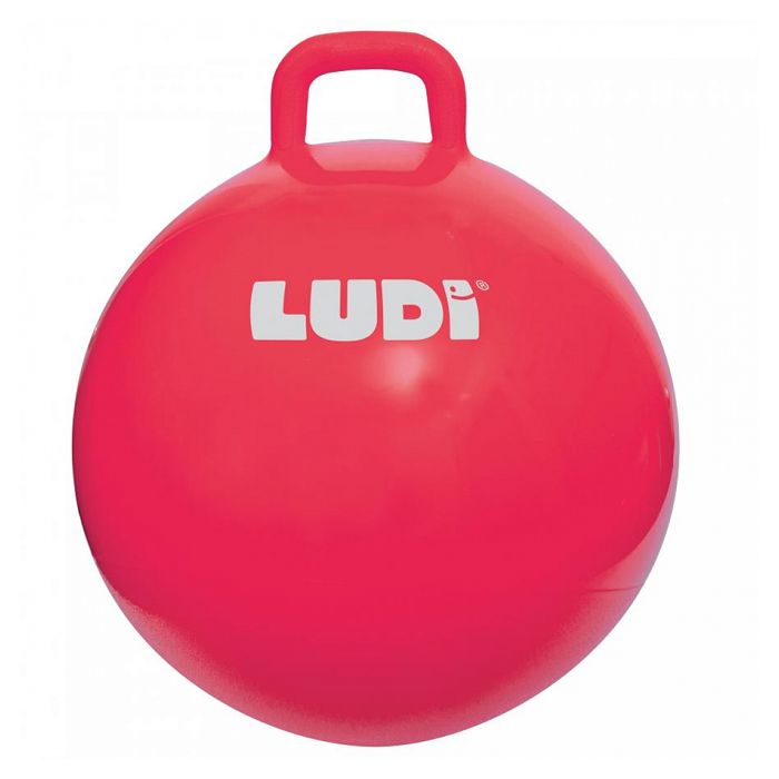 Ballon sauteur XXL LUDI Rouge - Pour enfants dès 5 ans - Résistant et polyvalent