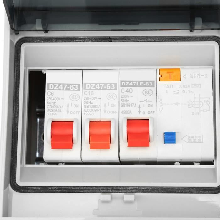 Disjoncteur Différentiel 30ma Protection Circuit Disjoncteur 2 Voies Pour Caravane/Garage - 40A Disjoncteur 40A 30mA