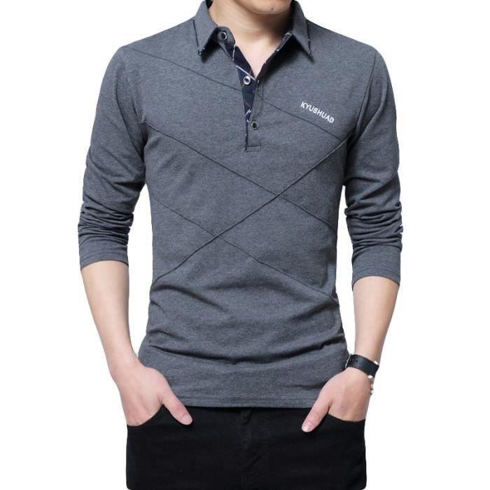 Larry Belmont Fahrenheit Street Polo vetement Homme manche longue imprimé de coton slim VêTement Masculin-Noir Gris - Cdiscount Prêt-à-Porter Larry Belmont Fahrenheit Street Polo vetement Homme manche longue imprimé de coton slim VêTement Masculin-Noir Gris - Cdiscount Prêt-à-Porter