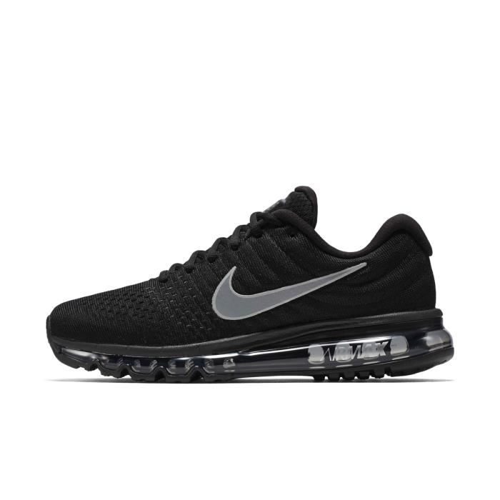 Baskets NIKE Air Max 2017 Chaussures Running Homme Entrainement Noir Plein Noir Noir Cdiscount