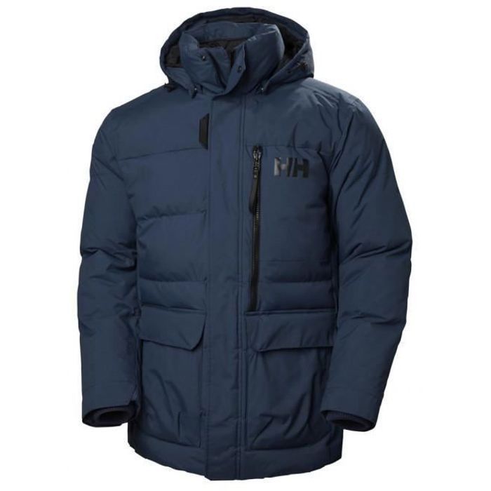 Blouson Helly Hansen TROMSOE - Bleu marine - Capuche amovible - Coutures étanches - Multiples poches Blouson Helly Hansen TROMSOE - Bleu marine - Capuche amovible - Coutures étanches - Multiples poches