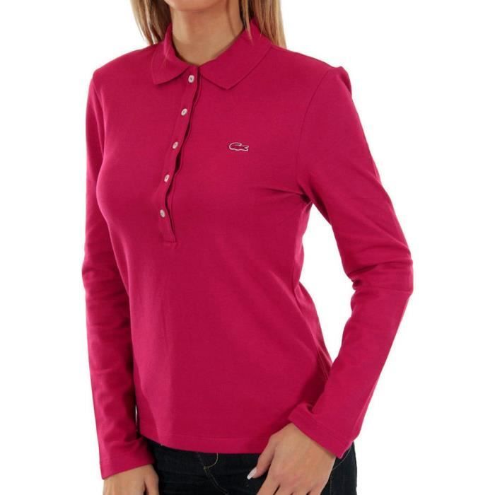 Polo lacoste rose femme deals