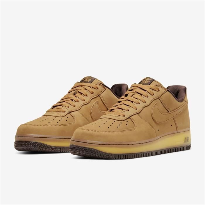 NIKEX Air Forcex 1 07 lv8 Low Flax Homme Femme Chaussures AF1 Air Forcex One Baskets Marron Pas Cher Marron Cdiscount Chaussures