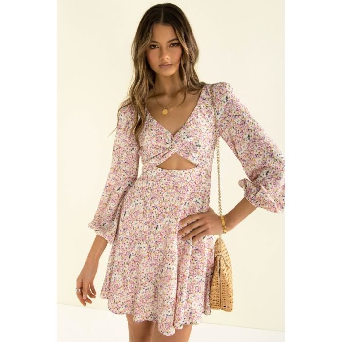 Ensemble Robe Body Bébé Fille Haokaini - Volants Fleurs Manches Longues Nouveau-Né