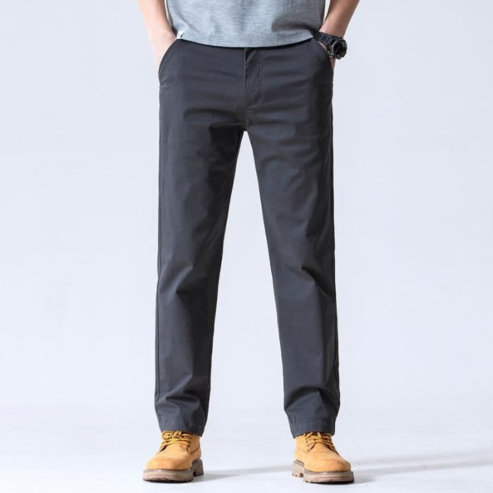 New York Pantalon chino homme en coton modal coupe regular ①