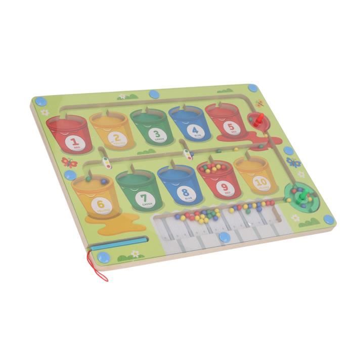 Labyrinthe Magnétique De Numéros Couleur Jouets Montessori Pour Les Tout Petits Aimants De Tri Des Couleurs Jouets Educatifs En Bois Jeux De Comptage Et D Association Pour Garcons Filles 3 4 5 6 7 Ans