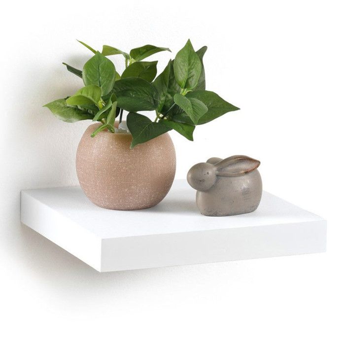 ZJCHAO Étagère Murale à CD Blanc Brillant 100x18x18 Cm Aggloméré