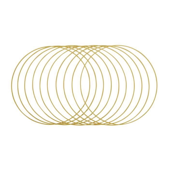 Rayher Lot De 10 Anneaux Métalliques Blancs 20 Cm Ø – Idéal Capteurs De Rêves, Macramé & Déco
