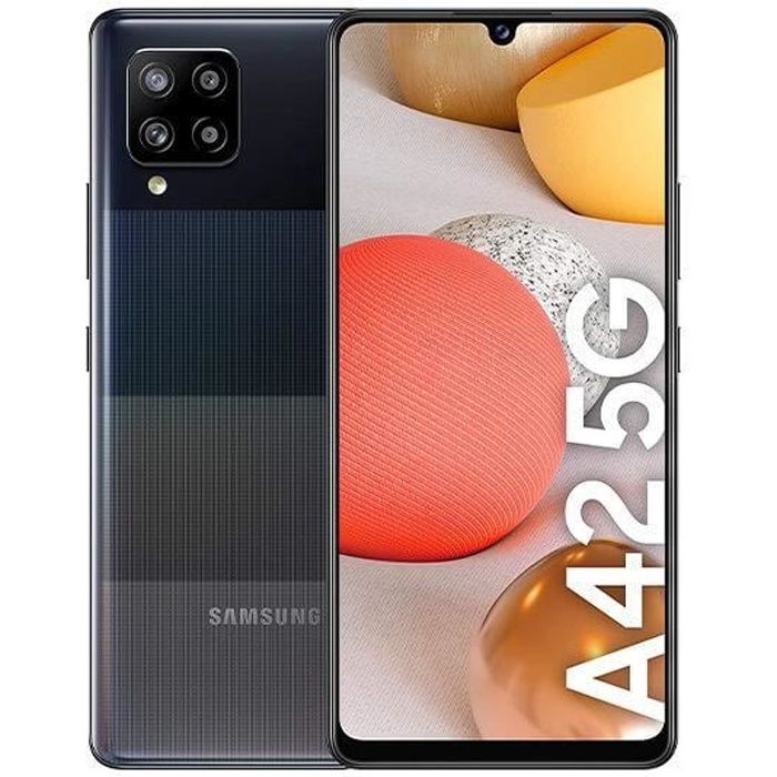 Samsung Galaxy A42 5G 4 Go / 128 Go Noir (Prism Dot Black) Dual SIM A425 Plus rapide avec le Galaxy A42 5G Avec le réseau de données