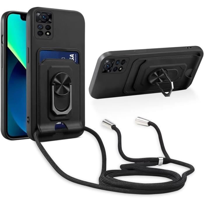 Coque Avec Cordon (collier) Pour Xiaomi Redmi Note 9 / 10X 4G - Transparent Rose - Anti-chute