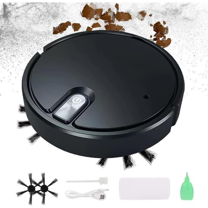 EJ.life Robot De Balayage De Sol Robot De Balayage 3 En 1, Rechargeable Par USB, Forte