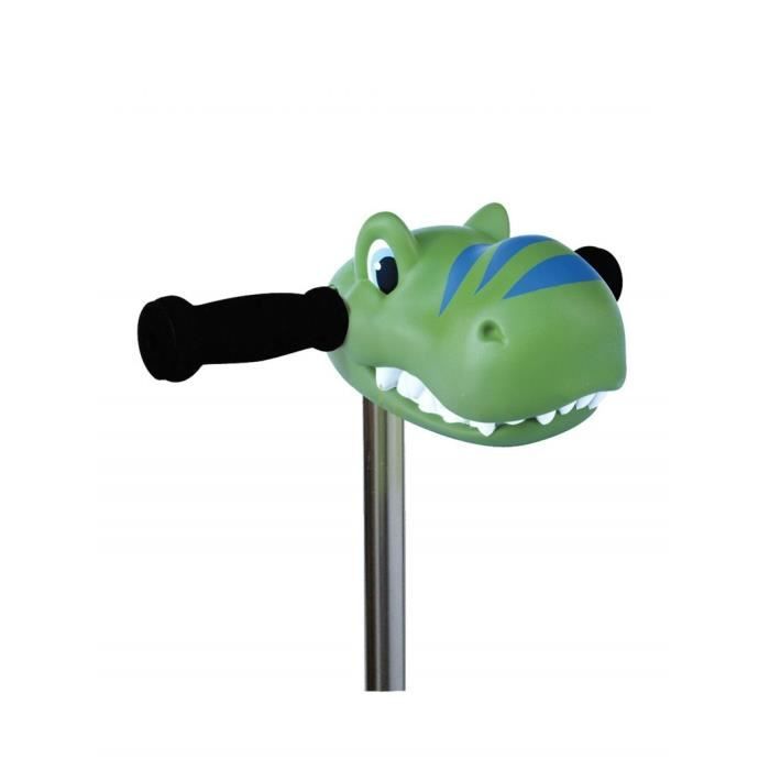 Accessoire trottinette enfant - Tête de dinosaure vert - Micro - PVC - Mixte - 6x2x6cm