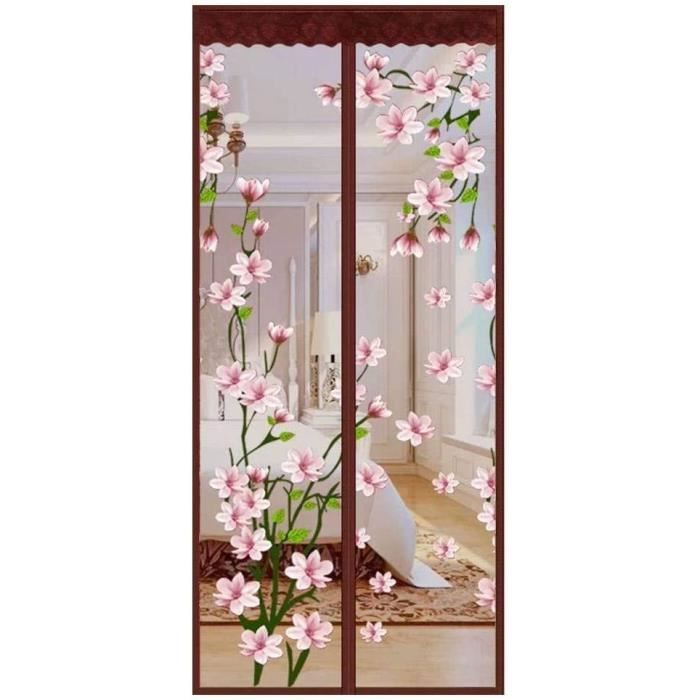 Porte Moustiquaire Magnétique Rideau Maille 300x185cm Anti Moustique Mouche Fermeture Automatique Aimant Sans Perçage Arrêter Autres Insectes Bestioles Pour Porte Fenêtre, Gris Personnalisable