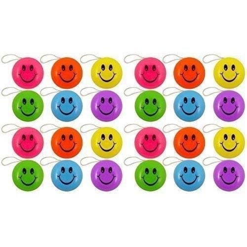 Lot De 24 Mini Yo-yos Colorés – 3,5 Cm – Jouets Pour Sacs De Fête, Pinatas, Goodies – Idéal Pour Anniversaire
