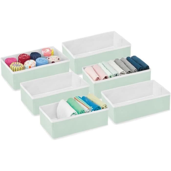Organisateurs Linges SwartLife - Lot De 6 Rangements Avec Fenêtres Transparentes Pour Drap Et Serviettes