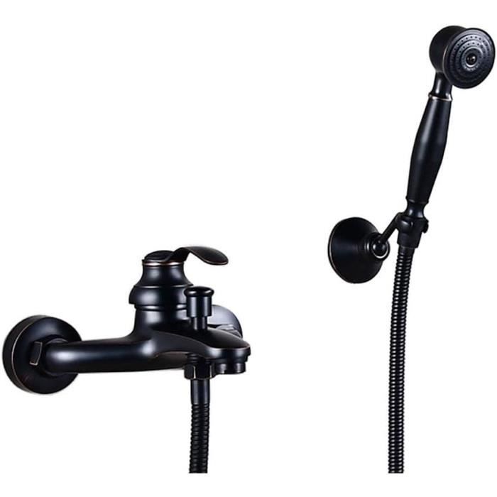 SENTO Bec De Baignoire Universel à Enfiler En Bronze Huilé Avec Inverseur, Robinet De Baignoire En