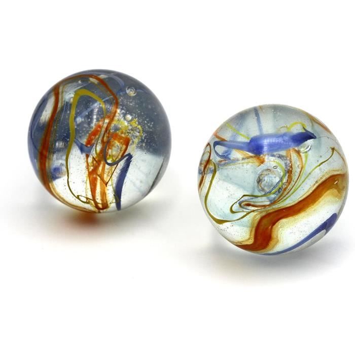 Billes mammouth - MesBilles - 2 Mammouths Billes H20 - Bille en verre 50 mm par