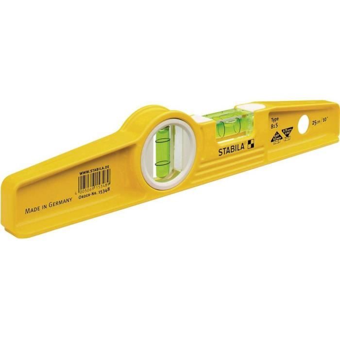 Niveau à bulle torpedo de type 81S Stabila 2501 Gamme(s) de mesure 250 mm