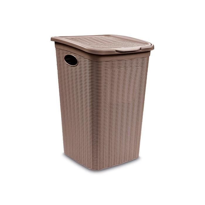 Cesta Portabiancheria Bianca 58x38x28 Cm - Design Elegante Con Manici, Polipropilene - Foto 13