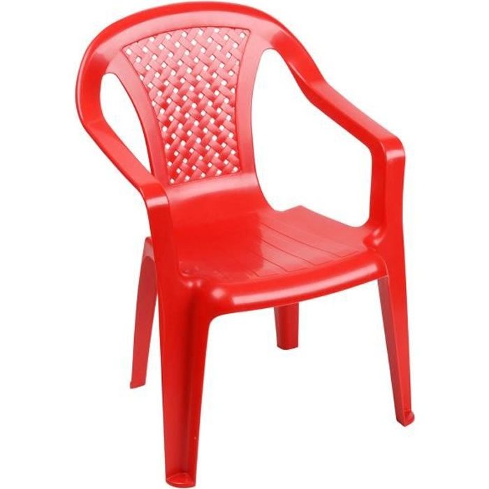 chaise enfant camelia rouge cdiscount jardin