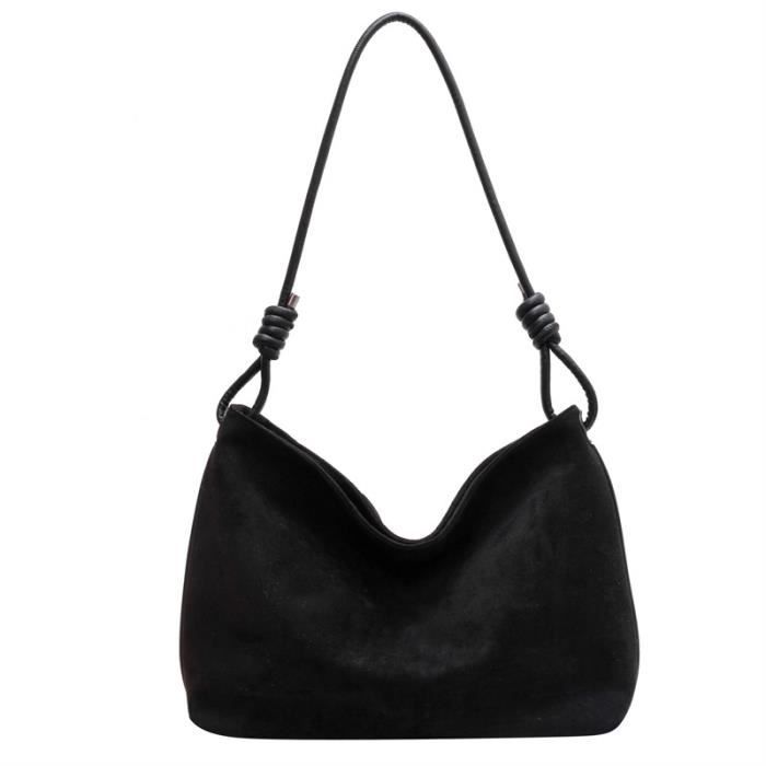 Sac Bandoulière Vintage SABRINA En Daim Naturel - Sac à Main Épaule Authentique - Occasion