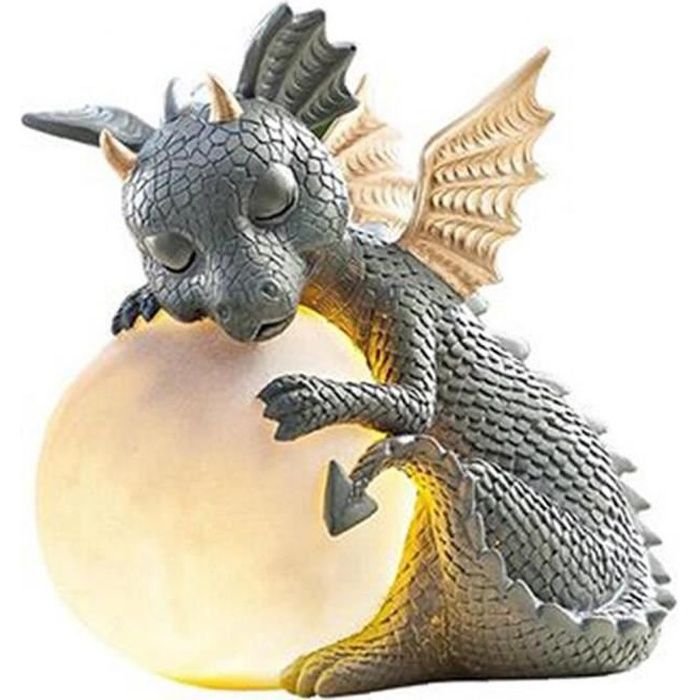 Statue De Dragon En Résine Zen Yoga, Décoration De Jardin De Maison