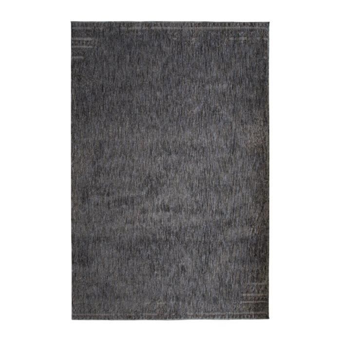 RECYCLE USED - Tapis extra-doux motif usé gris noir 120 x 170 cm