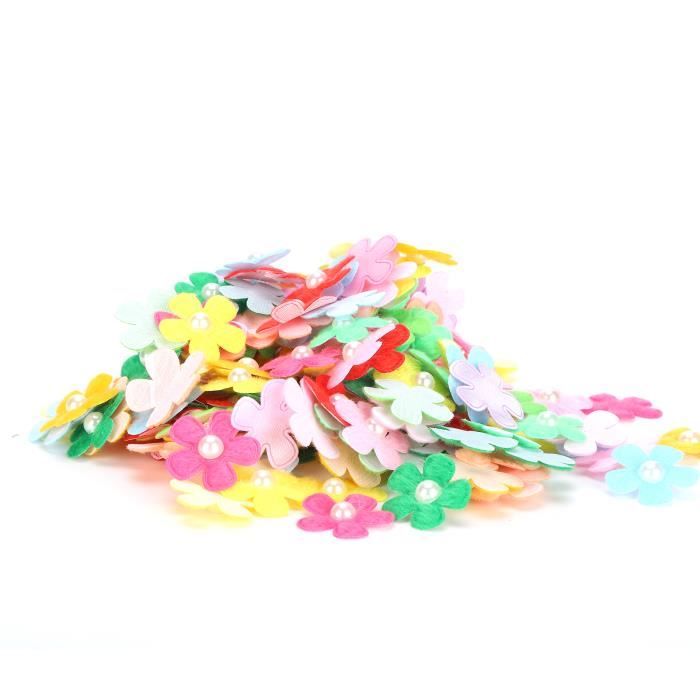 Tencolor TMISHION Fleurs artisanales Têtes de Fleurs Marguerite en Tissu Fausses ...