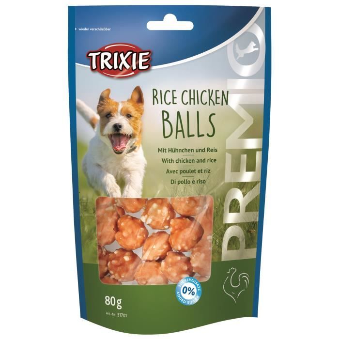 TRIXIE Rice Chicken Balls Premio - Pour chien - 80g