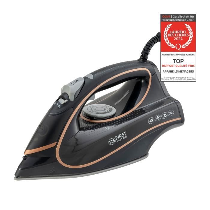 Fer à repasser vapeur - TZS FIRST AUSTRIA - 2800-3200W - Semelle céramique - Réservoir 450ml - Vapeur verticale - Tzs First Austria